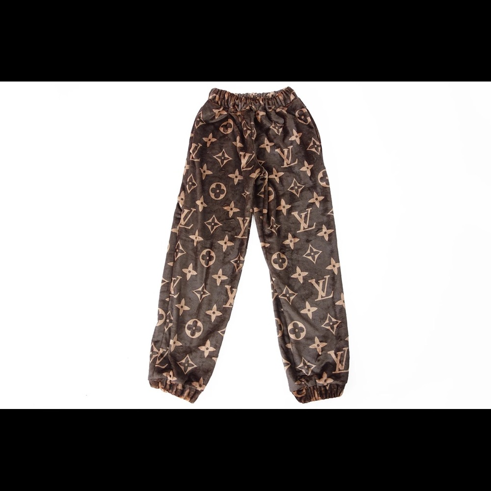 Logofabrics handmade Cozy Dk Brown faux fur pants